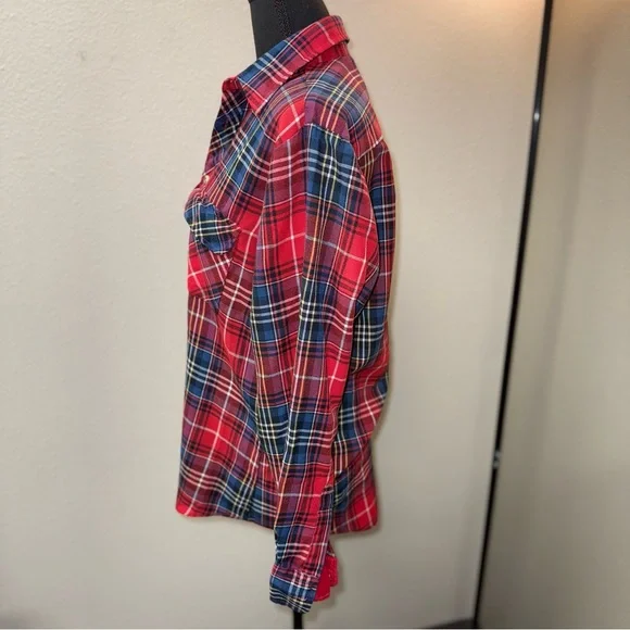 Vintage High Sierra by Mervyn's Red Plaid Flannel Shirt. Unisex. Medium - Picture 2 of 7